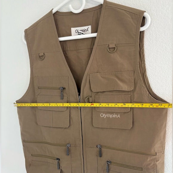Men's Multiple Pockets Outdoor Fishing Vest Retro Durable Work - Picture 14 of 17